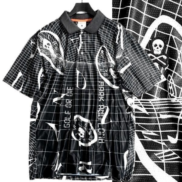 MARK&LONA マーク&ロナ ゴルフ 定価3.5万 木村拓哉着用モデル SPIDER グラフィック ポロシャツ ゴルフウェア AP02 50 ▲220▼bus9682a拍卖