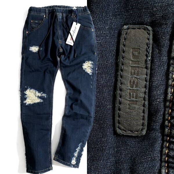 DIESEL ディーゼル 定価4.9万 KRCOLEY-NE Sweat JOGGJEANS ジョグデニム ストレッチ デニムパンツ ジーンズ 00CYKI 01 W28 ▲110▼10914k04拍卖