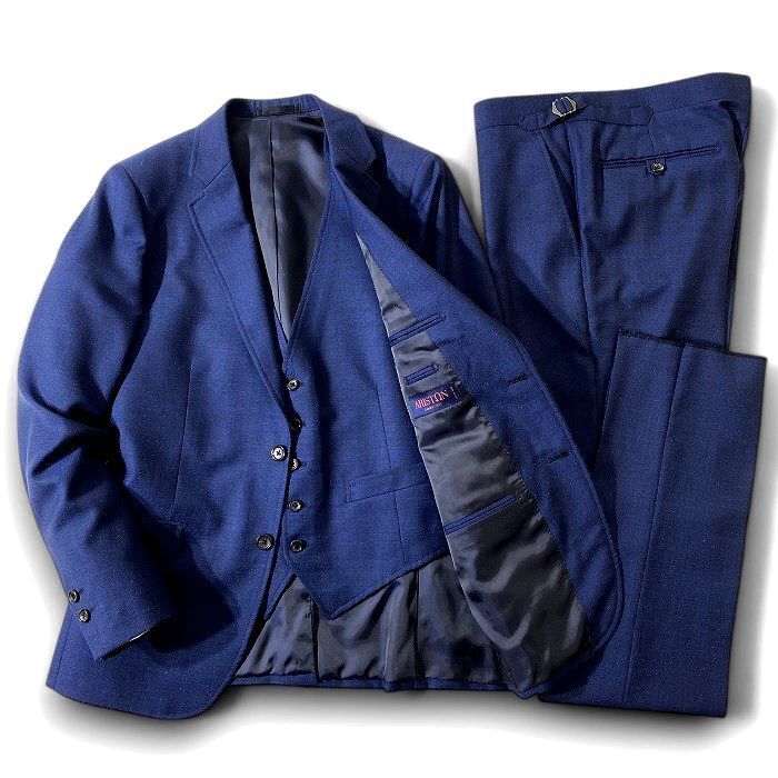 GIVERDYE ジバルディ 定価18.7万 日本製 伊製生地 名門ARISTON社 高級ウール ジャケット パンツ 3ピーススーツ 187C8502 48▲074▼50116w02拍卖
