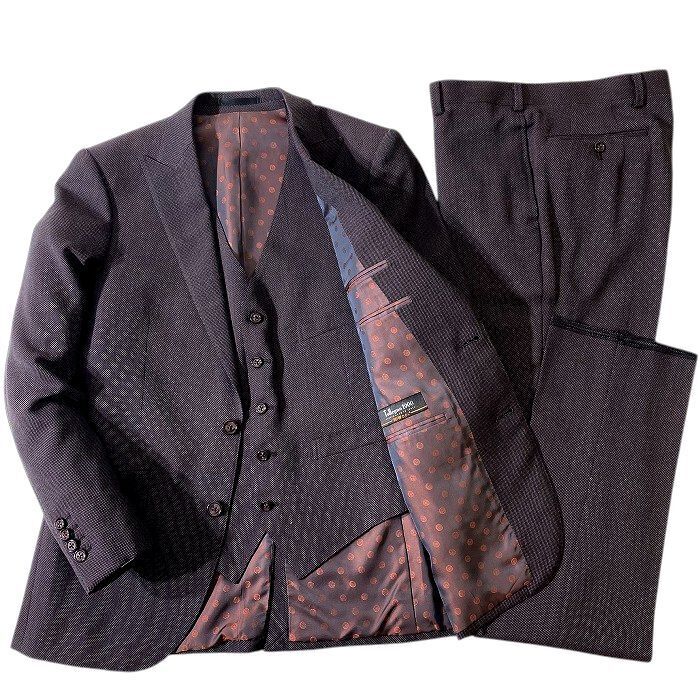 GIVERDYE ジバルディ 定価16.1万 日本製 伊製生地 Tollegno ウール混 ジャケット ベスト パンツ 3ピーススーツ 187C8240 A6▲074▼50116w05拍卖