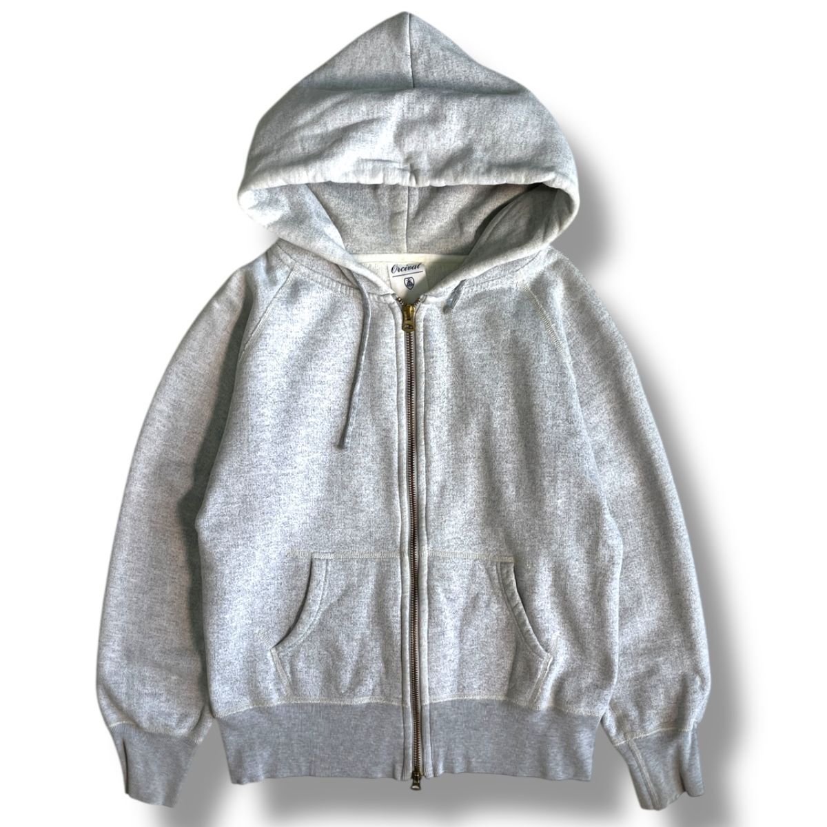 国内正規品★ ORCIVAL オーシバル レディース 無地 ジップパーカー グレー 0サイズ ユニバーサルジップ シンプル カジュアル パイル生地拍卖