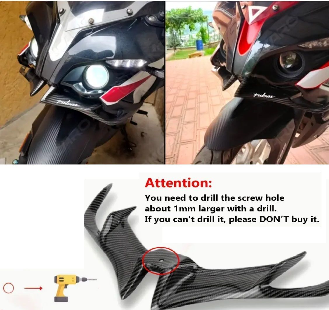 店長も装着 ロードバイク スクーター 汎用フロントウイング 1箇所ビス止め加工必要 1拍卖