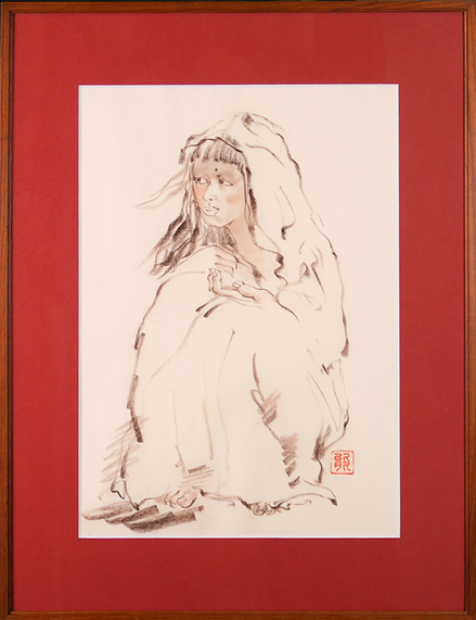 田村能里子(女性像)直筆パステル画 Acre拍卖