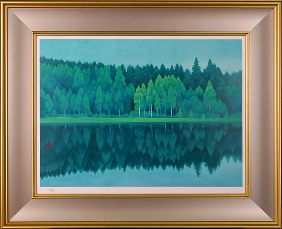 東山魁夷(朝静 新復刻画)リトグラフ 真性保証 Acre拍卖