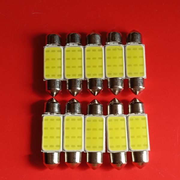 T10×36(37)mm 超爆光!10個セット LED ホワイト ルームランプ ナンバー灯 キャンセラー内蔵 ベンツ BMW アウディ VW MINI ポルシェ 等/t36拍卖