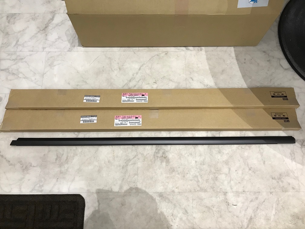 新品 日産 RPS13 180SX 純正 フロントドア アウトサイドモール 水切りモール ASSY 左右セット Molding assembly front door outside RH LH拍卖