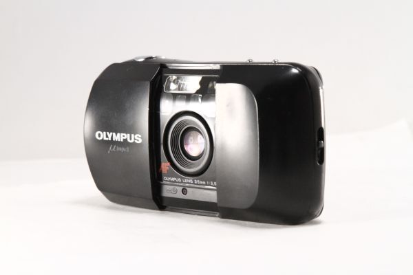 ★訳あり特上品★オリンパス OLYMPUS μ ミュー ブラック 35mm F3.5★基本動作OK 巻上不良★102740拍卖