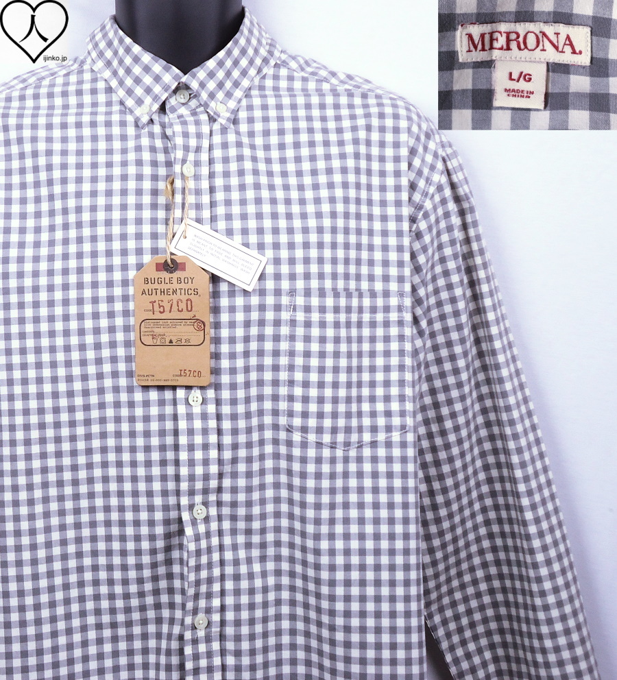 《郵送無料》■Ijinko☆新品☆Merona・メローナ★ L/G サイズ長袖シャツ拍卖
