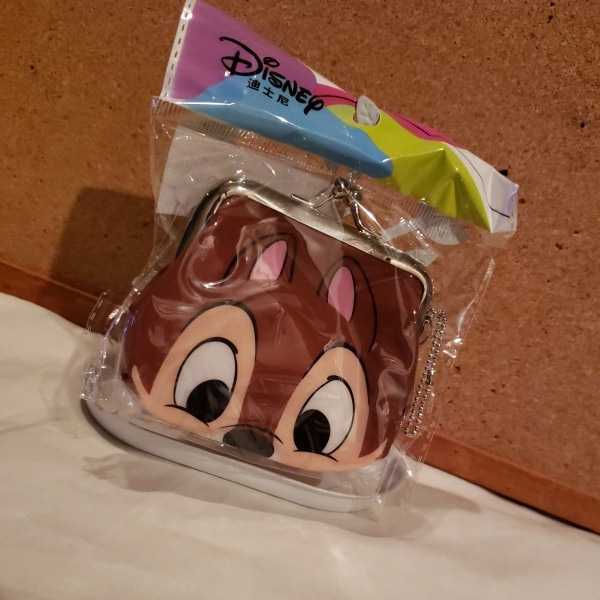 新品☆ディズニー/ボールチェーン付がま口/チップ拍卖