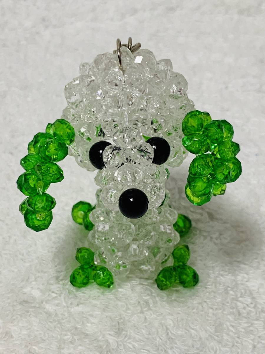 ★ビーズハンドメイド 携帯ストラップ トイプードル カラフル その1拍卖