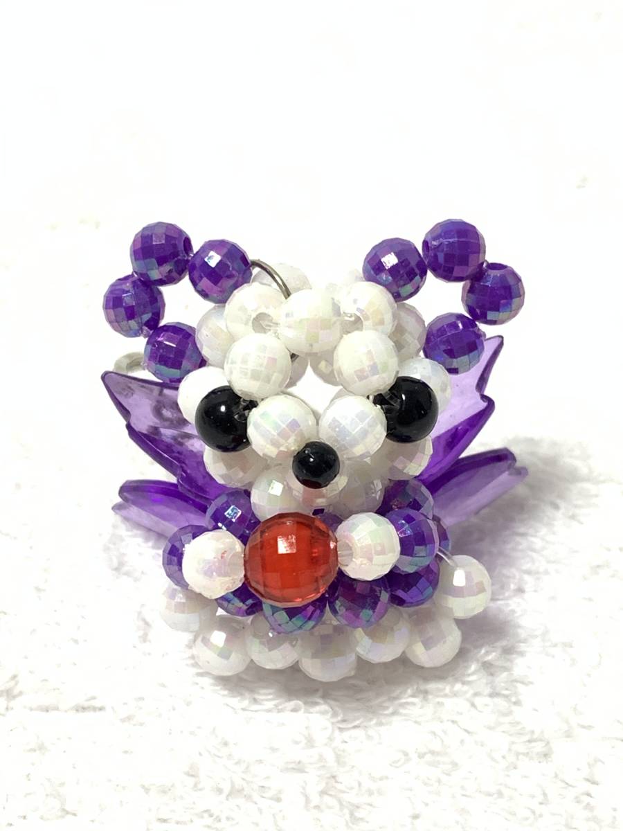 ★ビーズハンドメイド 携帯ストラップ 天使のクマちゃん その1拍卖