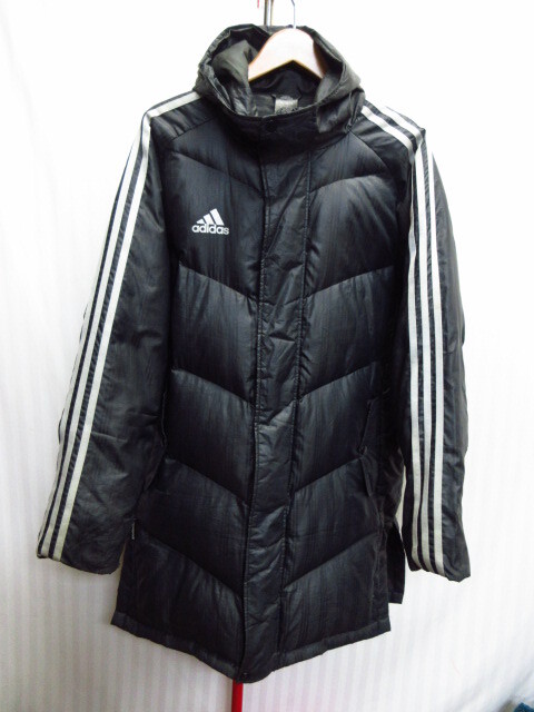 アディダス CLIMA PROOF ダウンコート メンズS 黒 ダウンベンチコート 防寒スポーツコート ダウンロングコート ダウンジャンパー02043拍卖