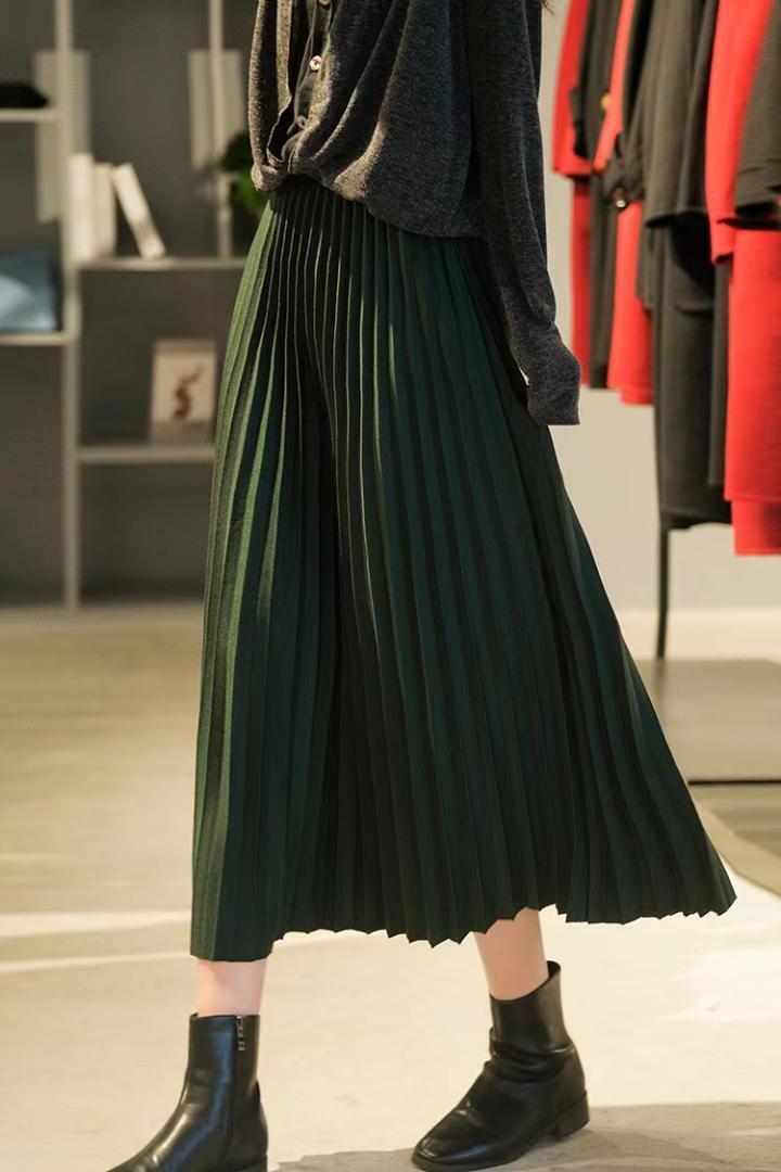スカート プリーツスカート おしゃれ ウエスタン ロング シンプル ハイウエスト拍卖