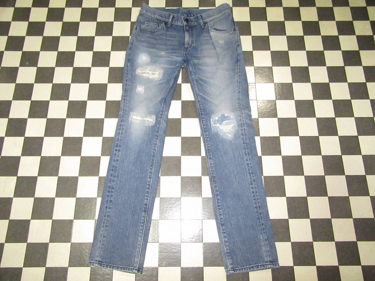 ★Lee/リー★良品 LM3611 M BLACK RIDER ダメージ、クラッシュ加工ジーンズ拍卖