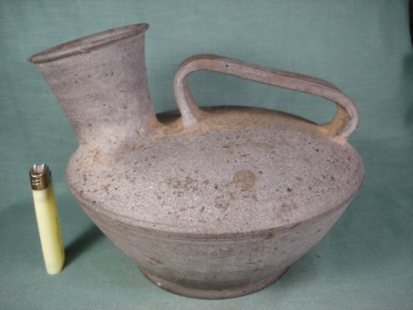 〇須恵器 平瓶 土器 土師器 希少 発掘品 置物 花器 古玩 時代物 骨董品 古美術 花器 b07拍卖
