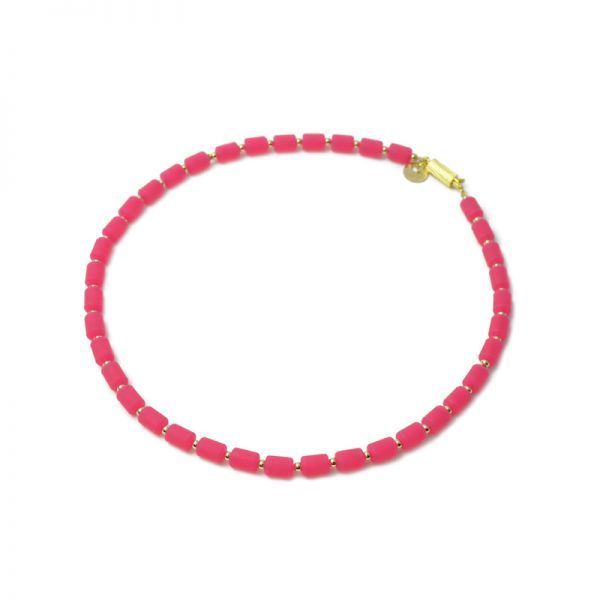 ★即決★クリオ インパルス ネックレス (ゴールドフィルドタイプ) ピンクレッド Mサイズ 50cm拍卖