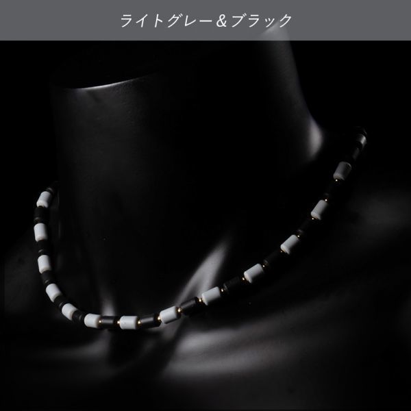 ★即決★クリオ インパルス ネックレス (ゴールドフィルドタイプ)ライトグレー&ブラック Sサイズ 43cm拍卖