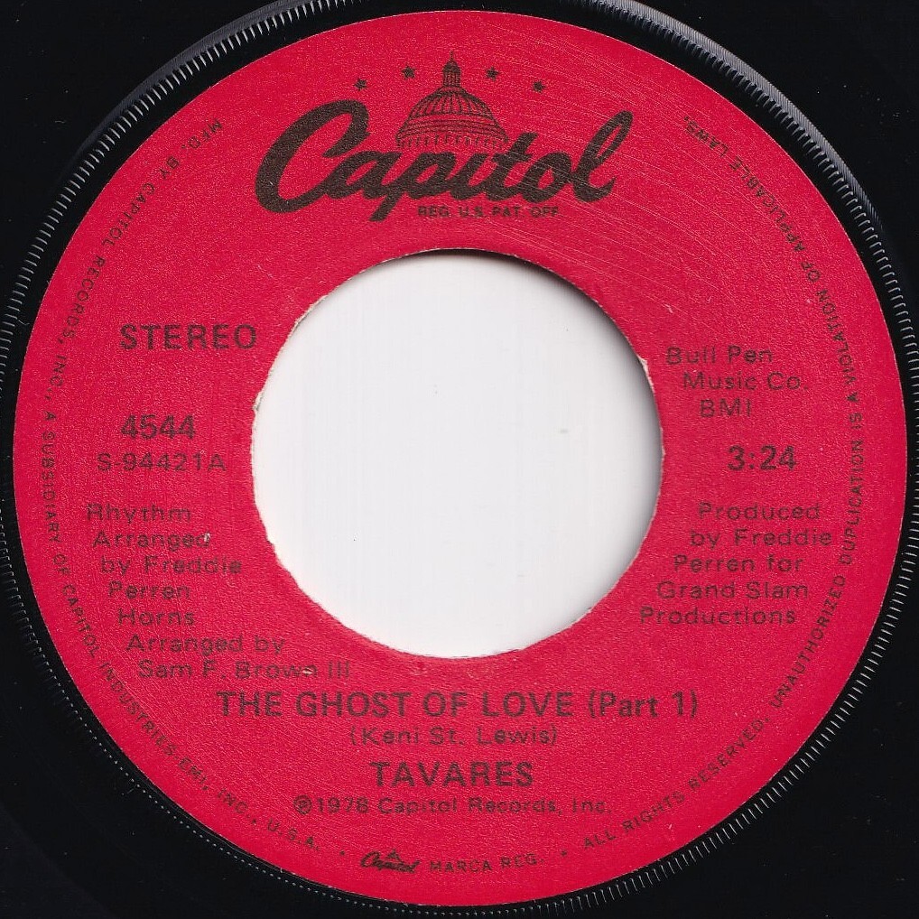 Tavares The Ghost Of Love (Part 1) / (Part 2) Capitol US 4544 209714 SOUL DISCO ソウル ディスコ レコード 7インチ 45拍卖