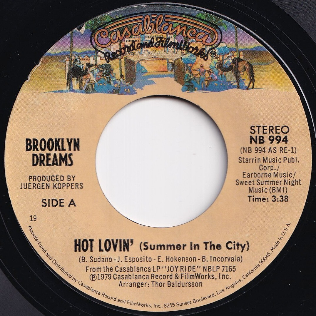 Brooklyn Dreams Hot Lovin' / Take Me Back Casablanca US NB 994 209653 SOUL DISCO ソウル ディスコ レコード 7インチ 45拍卖