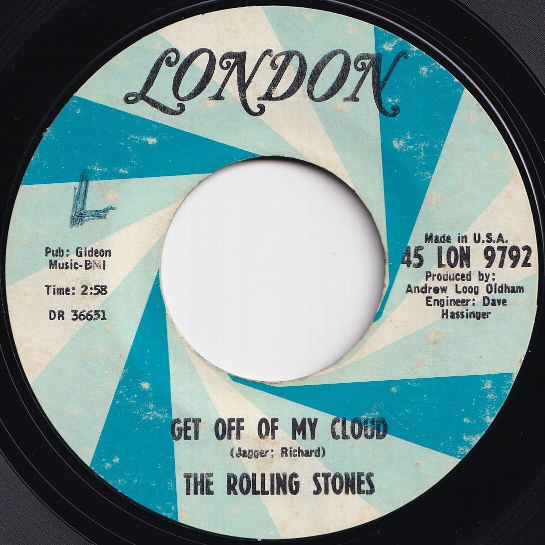 Rolling Stones Get Off Of My Cloud / I'm Free London US 45 LON 9792 209526 ROCK POP ロック ポップ レコード 7インチ 45拍卖