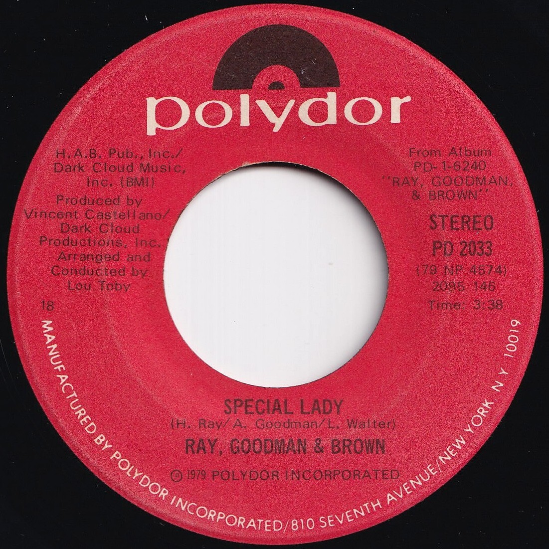 Ray, Goodman & Brown Special Lady / Deja Vu Polydor US PD 2033 209741 SOUL DISCO ソウル ディスコ レコード 7インチ 45拍卖
