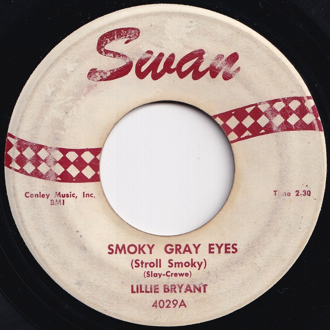 Lillie Bryant Smoky Gray Eyes / I'll Never Be Free Swan US S-4029 209501 R&B R&R レコード 7インチ 45拍卖