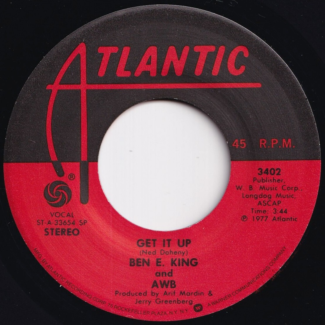 Ben E. King, Average White Band Get It Up / Keepin' It To Myself Atlantic US 3402 209815 ソウル ファンク レコード 7インチ 45拍卖