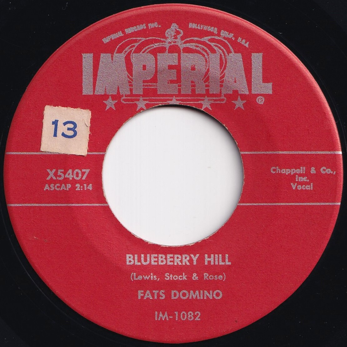 Fats Domino Blueberry Hill / Honey Chile Imperial US X5407 209868 R&B R&R レコード 7インチ 45拍卖