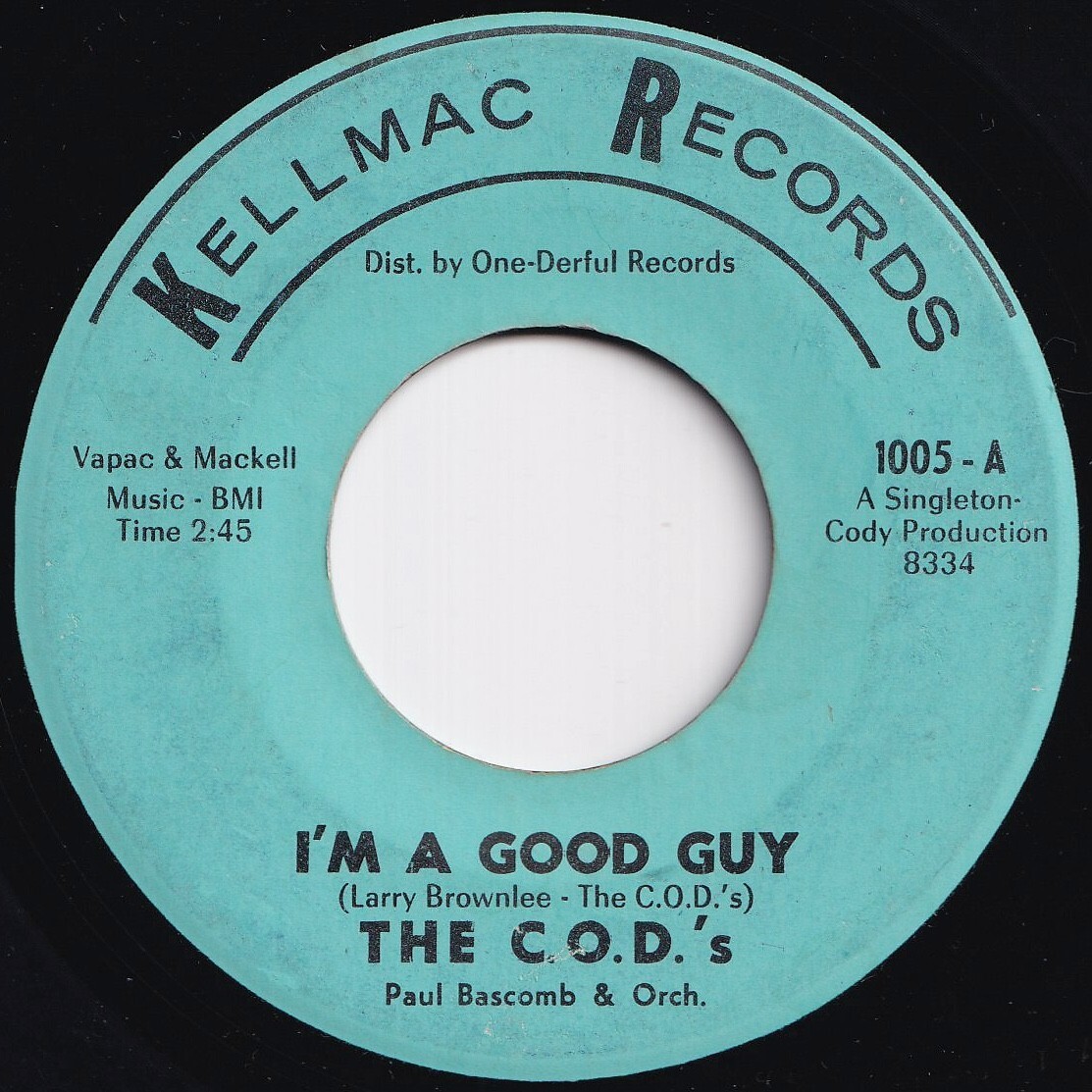 C.O.D.'s I'm A Good Guy / Pretty Baby Kellmac US 1005 209582 SOUL ソウル レコード 7インチ 45拍卖