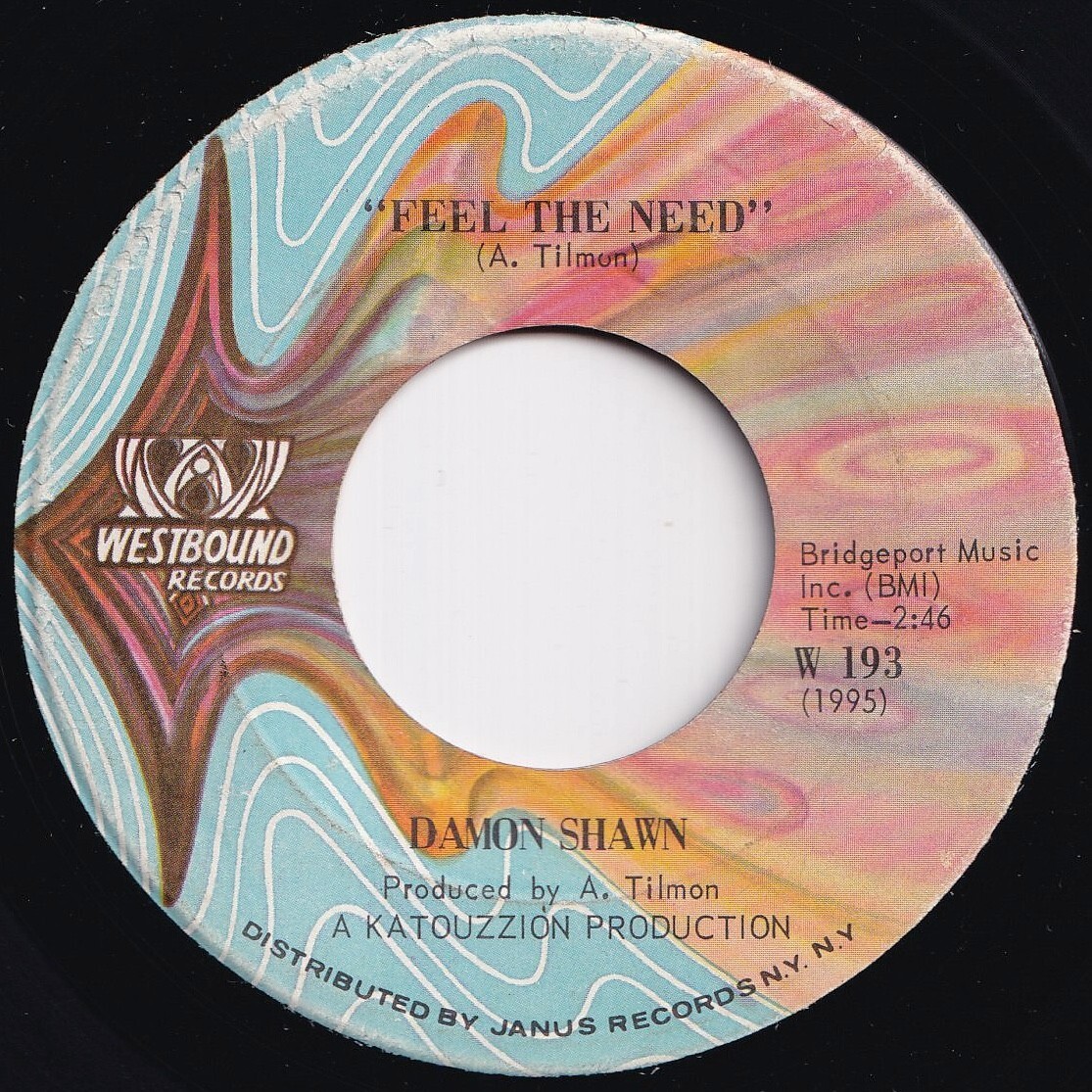 Damon Shawn Feel The Need / I'm Wishing Westbound US W 193 209939 SOUL ソウル レコード 7インチ 45拍卖
