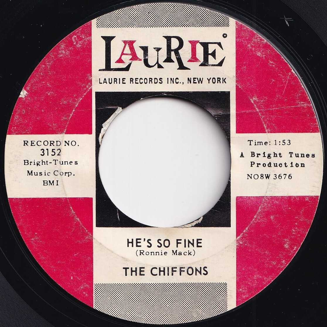 Chiffons He's So Fine / Oh My Love Laurie US 3152 209681 ROCK POP ロック ポップ レコード 7インチ 45拍卖