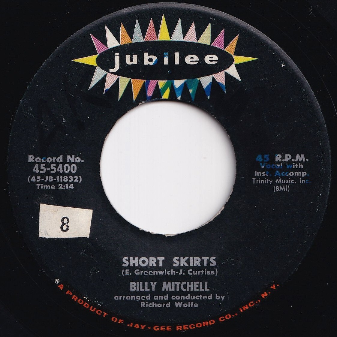 Billy Mitchell Short Skirts / You Know I Do Jubilee US 45-5400 209869 R&B R&R レコード 7インチ 45拍卖