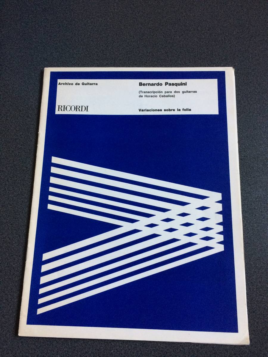 ♪♪輸入ギター譜★Horacio Ceballos編 /パスクィーニ variaciones sobre la folia/クラシックギター/バロック二重奏♪♪拍卖