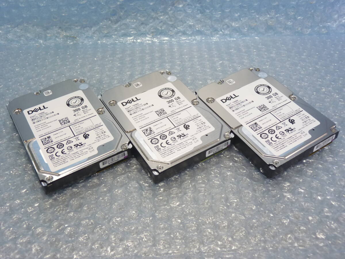 1RBH // 3個セット デル 0NCT9F 300GB 2.5インチ SAS HDD 12Gb 15K(15000)rpm 15mm / ST300MP0026 // Dell PowerEdge R630 取外拍卖