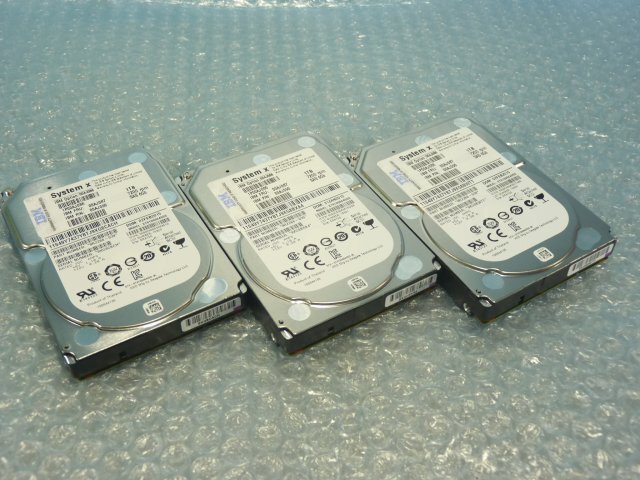 1RDD // 3個セット IBM 00AJ087 1TB 2.5インチ SAS HDD 7200rpm 6Gb 15mm / ST91000640SS / 00AJ090 00AJ086//Lenovo System x3650 M5 取外拍卖