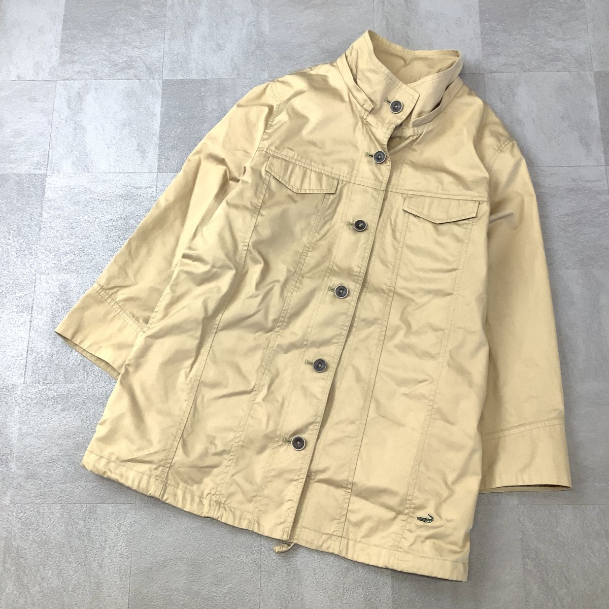 良品 crocodile クロコダイル コットンジャケット メンズ Mサイズ ベージュ拍卖