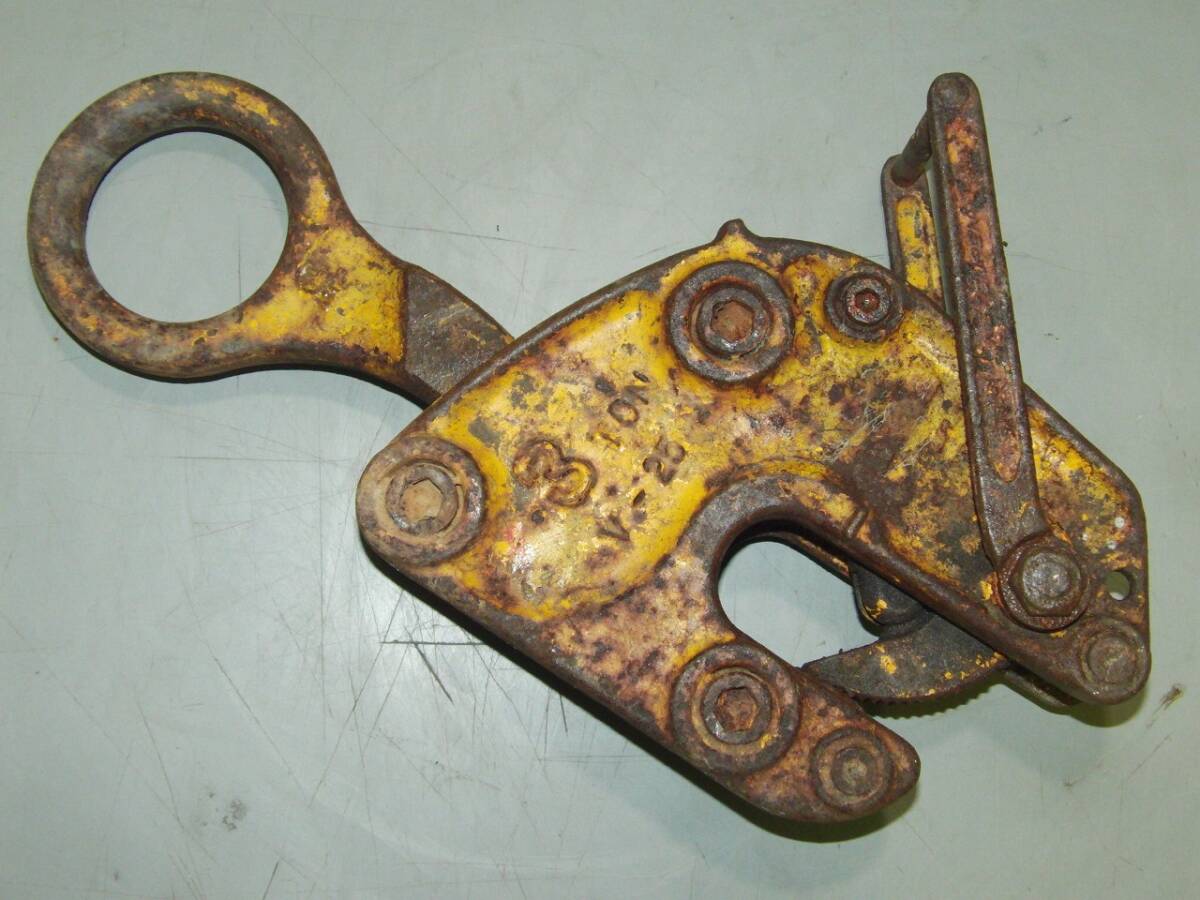 ●○中古 三木ネツレン NETSUREN V-25型 3TON V-25L型竪吊クランプ ワンタッチ安全ロック式 /BH04○●拍卖