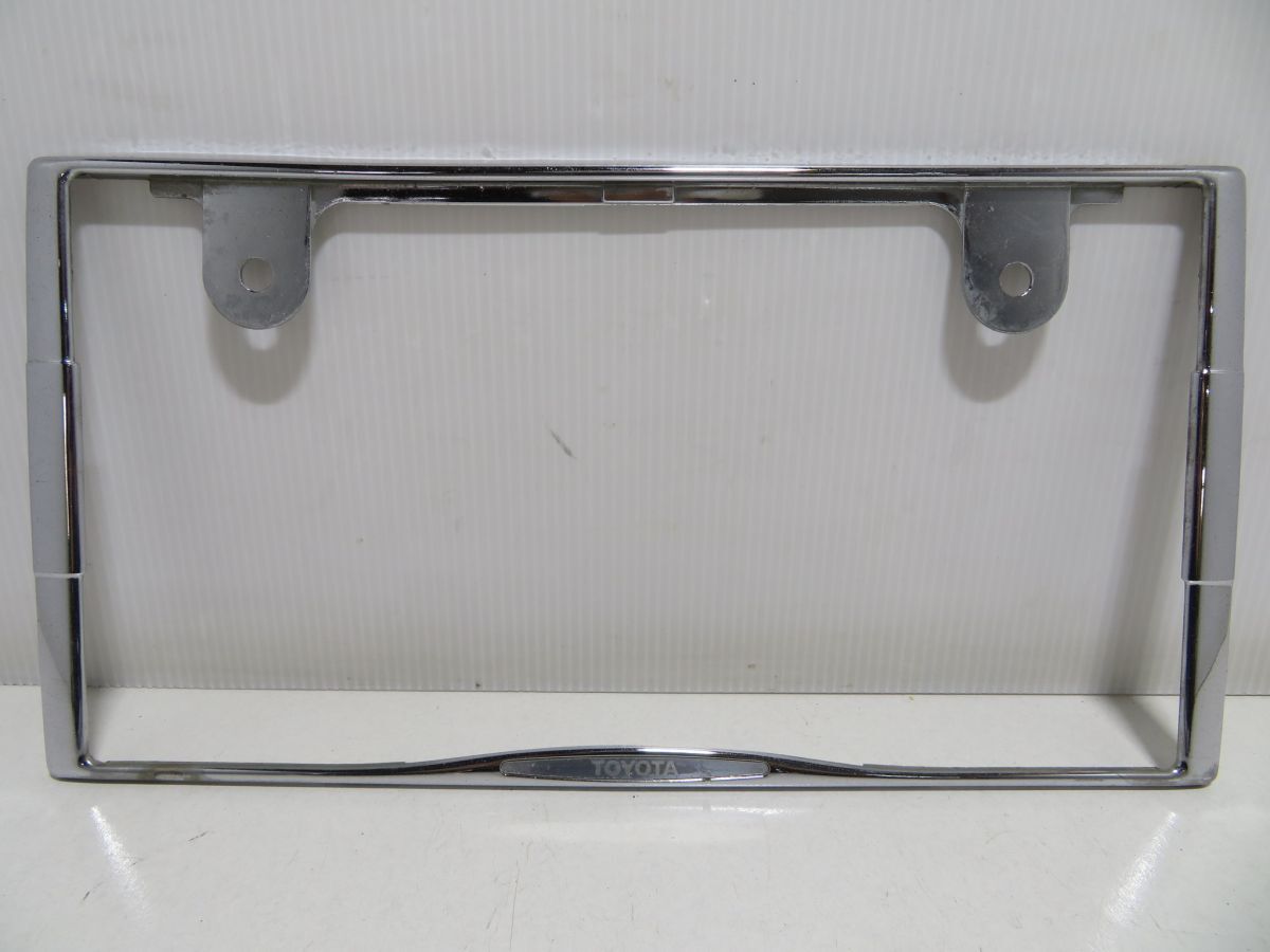 25-3-71   【 トヨタ TOYOTA メッキ スチール ナンバーフレーム 枠 1個 】 拍卖