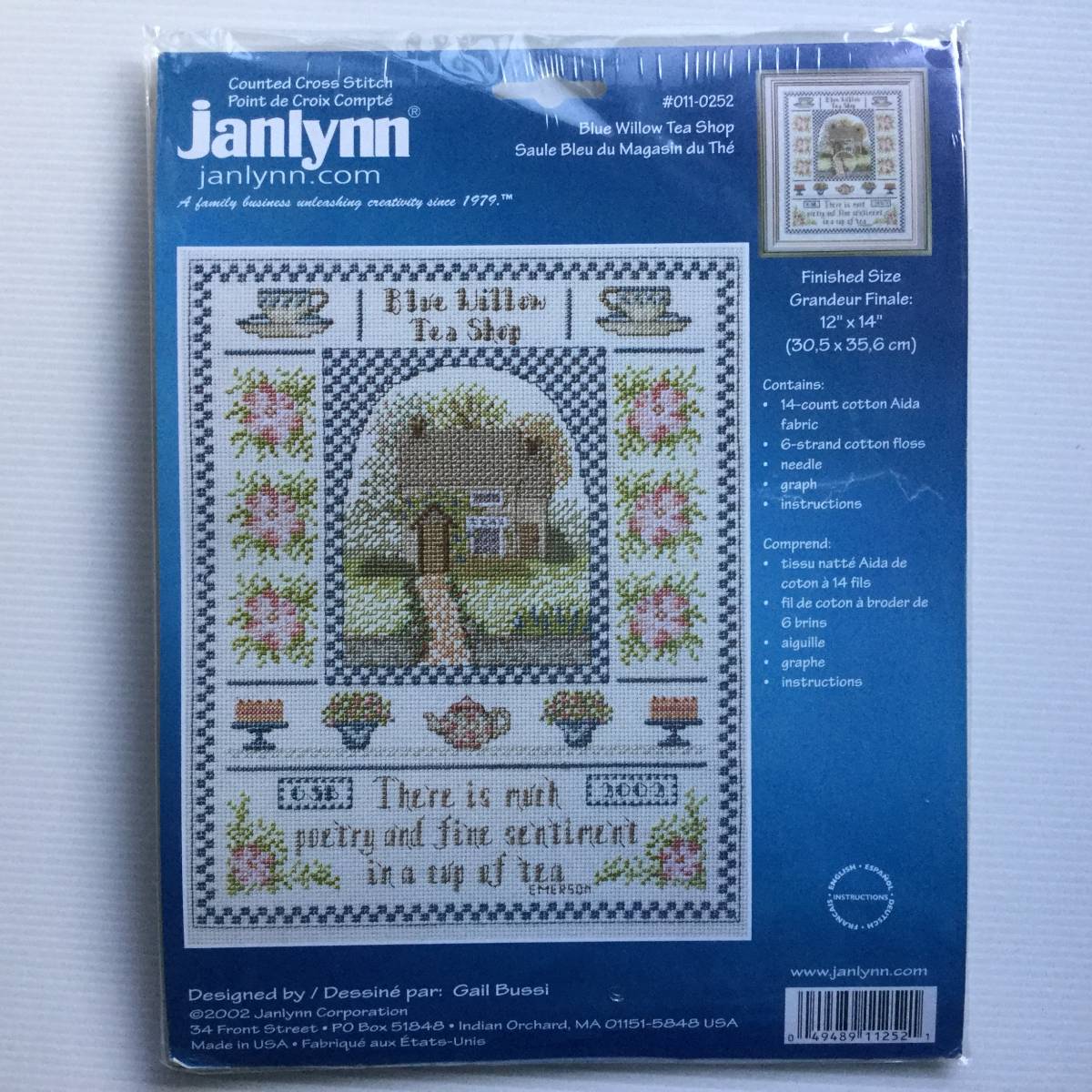 手芸キット ■ARTBOOK_OUTLET■ 91-076 ★ 未使用品!送料無料!刺繍 クロスステッチ キット Janlynn ジャンリン ティーショップ 2005年拍卖