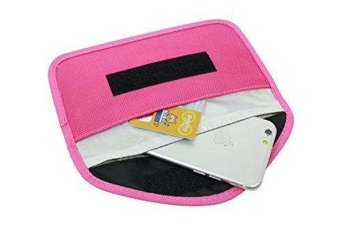 携帯電話を簡単に圏外 電波遮断 ポーチ マナーモード 電磁波シールドケース Wi-Fi Bluetooth ピンク拍卖