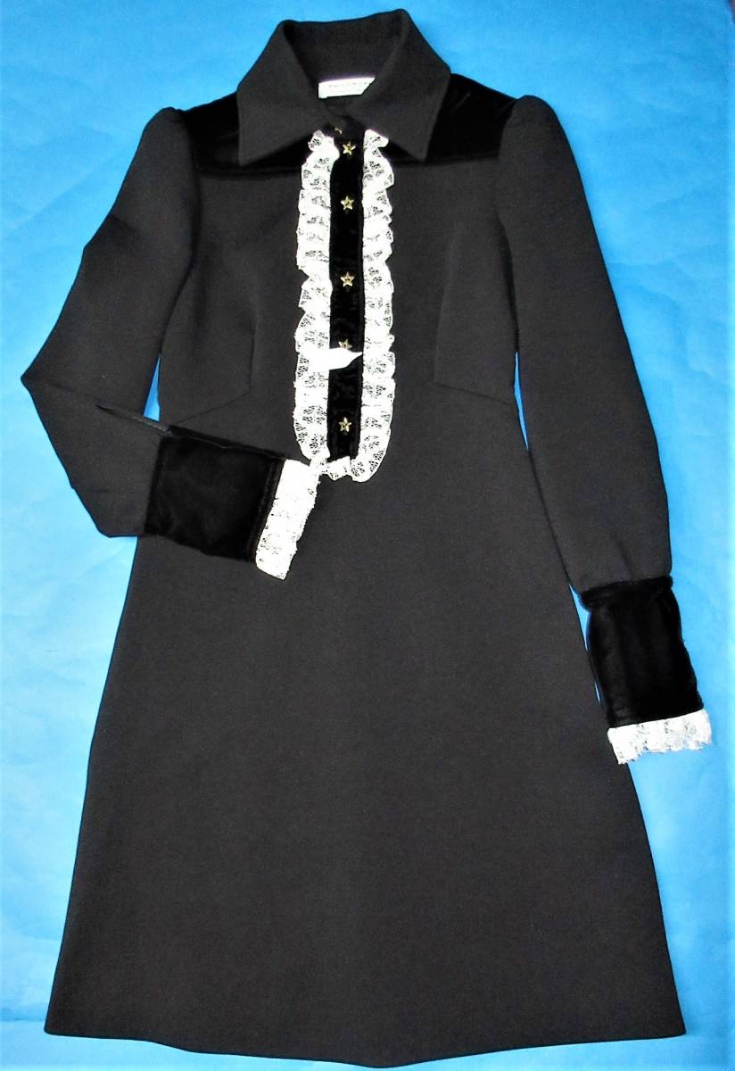 PHILOSOPHY★LORENZO SERAFINI★フィロソフィー★白レースデザインワンピース40黒★新品タグ付購入795ユーロ拍卖