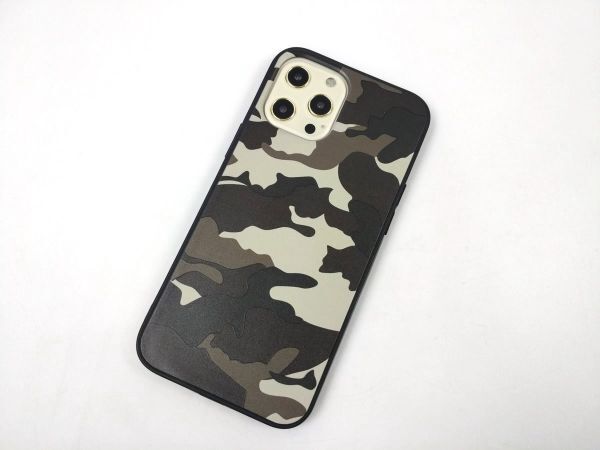 iPhone 12 Pro Max用 迷彩柄 カモフラ ソフトカバー ケース TPU ブラウン拍卖
