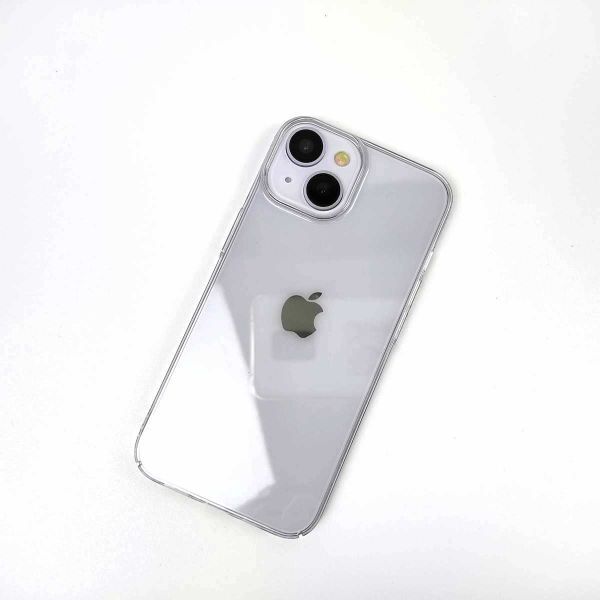 iPhone 14用 薄型ハードケース カバー シンプル 透明 クリア 側面フル保護 PC拍卖