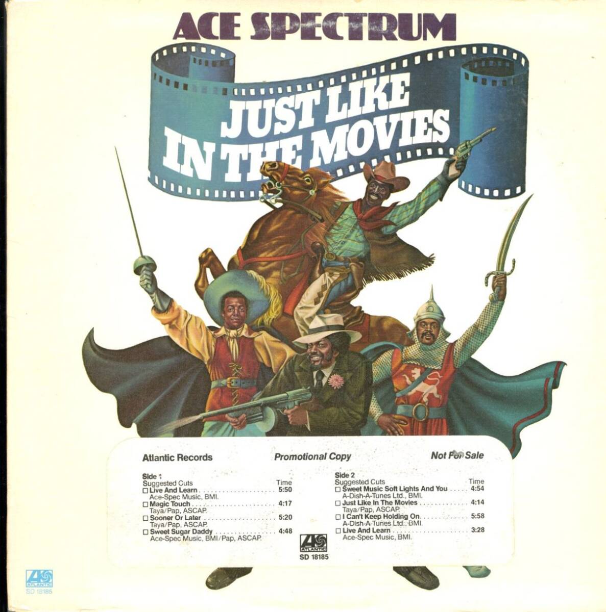 USオリジLP!プロモステッカー付 Ace Spectrum / Just Like In The Movies 76年【Atlantic / SD 18185】Patrick Adams J.R. Bailey ソウル拍卖