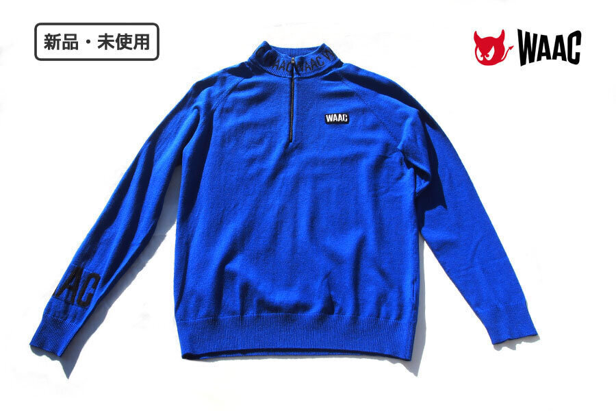 送料無料★新品|未使用|ワック|WAAC|ハーフジップ長袖ニットプルオーバー|02拍卖