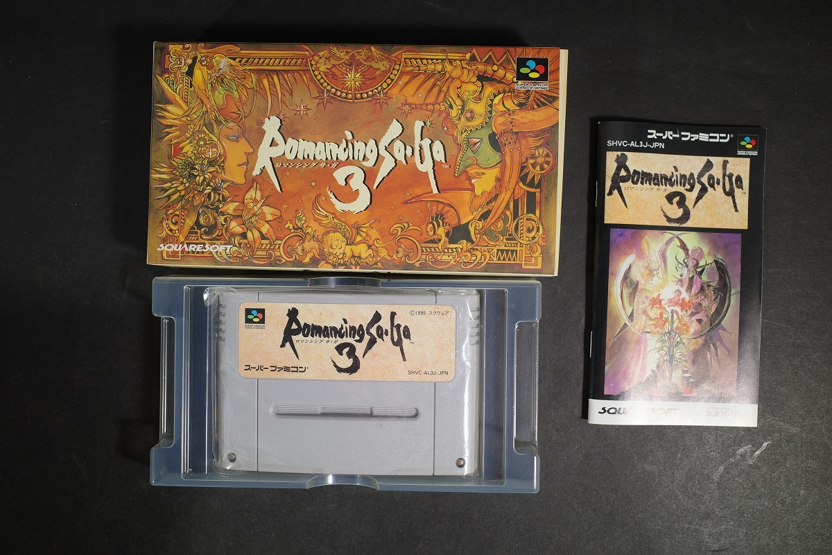 美品 ロマンシングサガ3 スーパーファミコン スーファミ SFC カセット ゲームソフト 箱 説明書拍卖