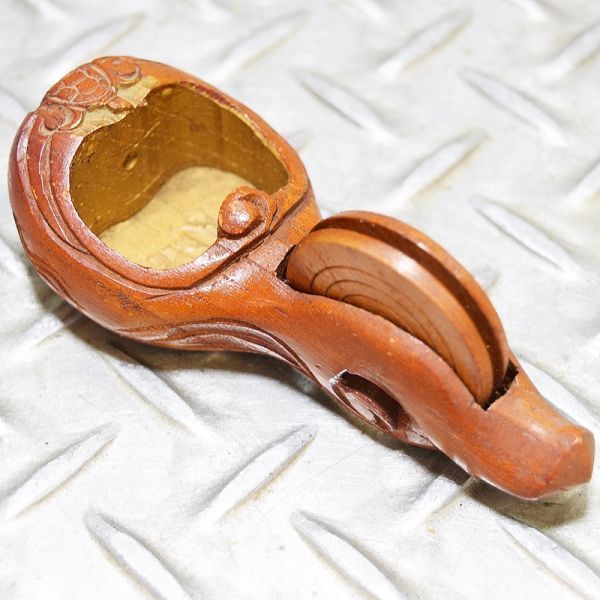 【新潟発】墨壺 欅 銘木 約9.5cm 墨つぼ 極小 燕三条 問屋 買取 大工 アンティーク 古道具 現状販売 長期倉庫保管品 工具 中古 北陸拍卖