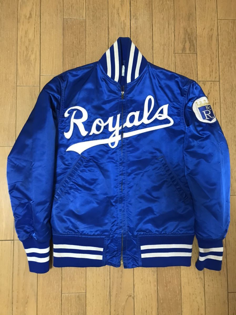 USA製 Scott and company スタジャン 36 ブルー サテン ビンテージ talonジップ 50s拍卖