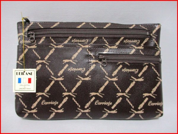 DEIRAND UNICRAFTMAN◇ポーチバッグ チョコ 未使用 W23.5cm拍卖