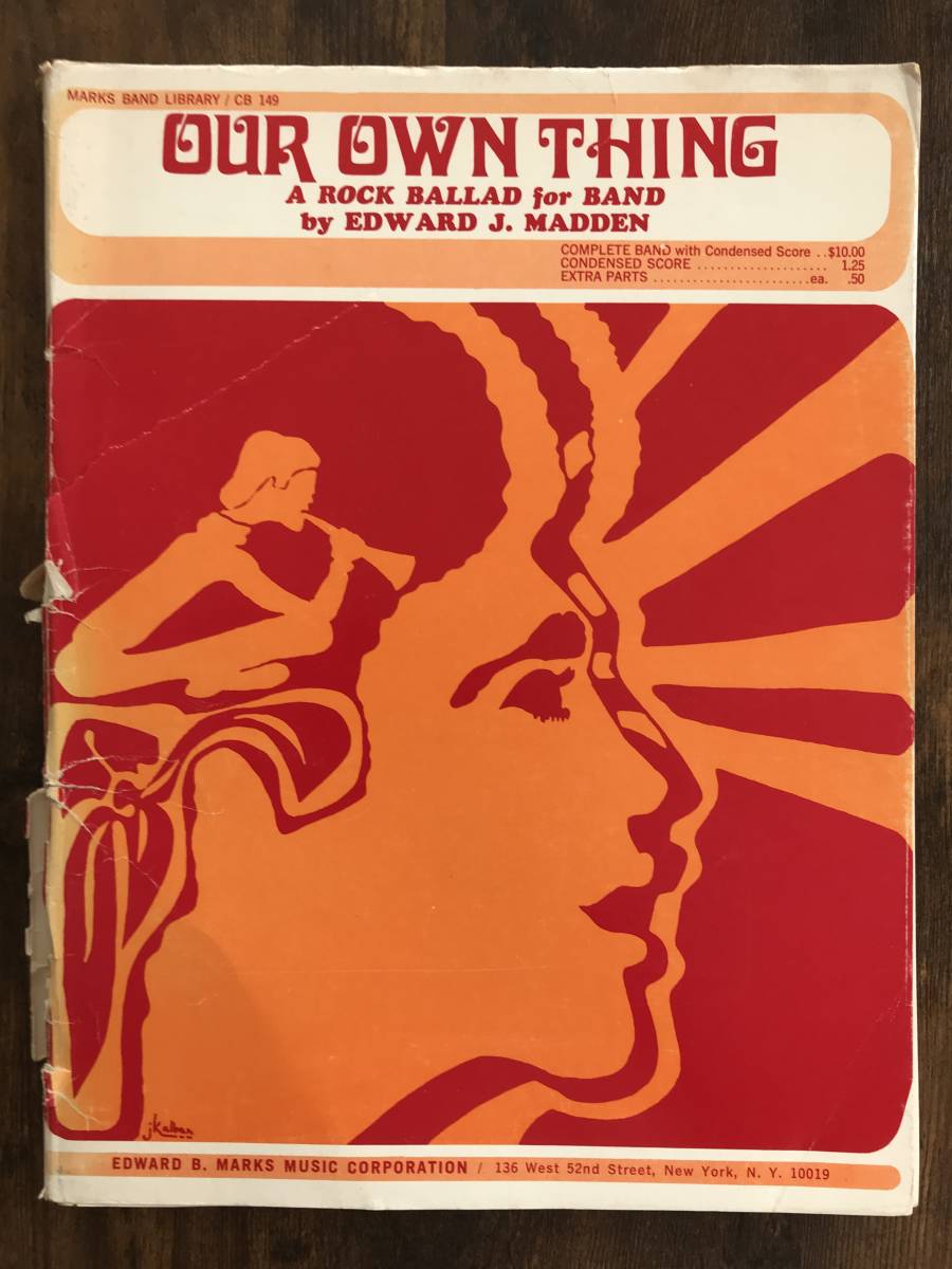 吹奏楽楽譜/エドワード・J.マッデン:アウア・オウン・シング バンドのためのロック・バラード OUR OWN THING/送料無料拍卖